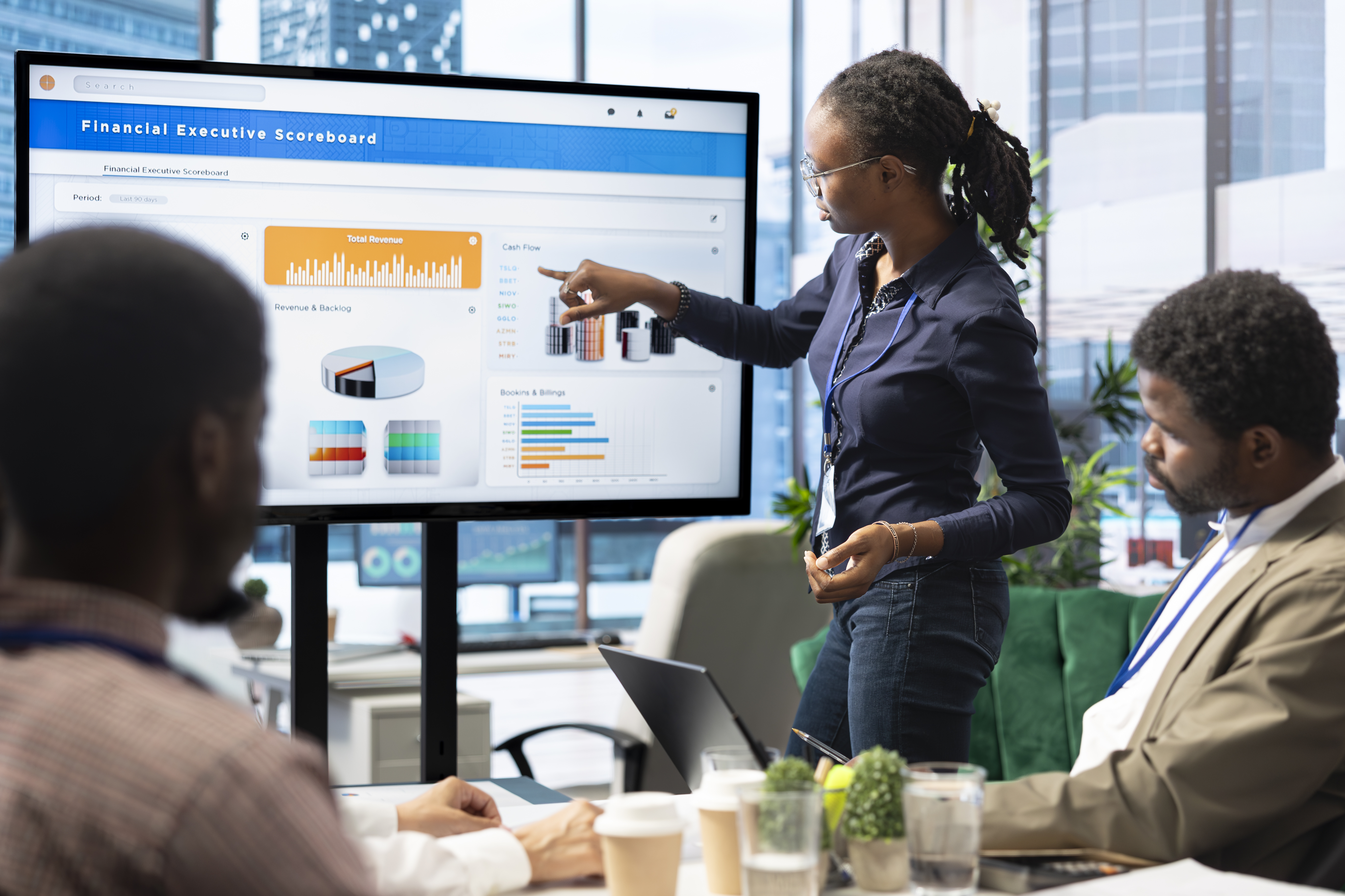 Analytics dashboards showing Meta and Google Ads growth